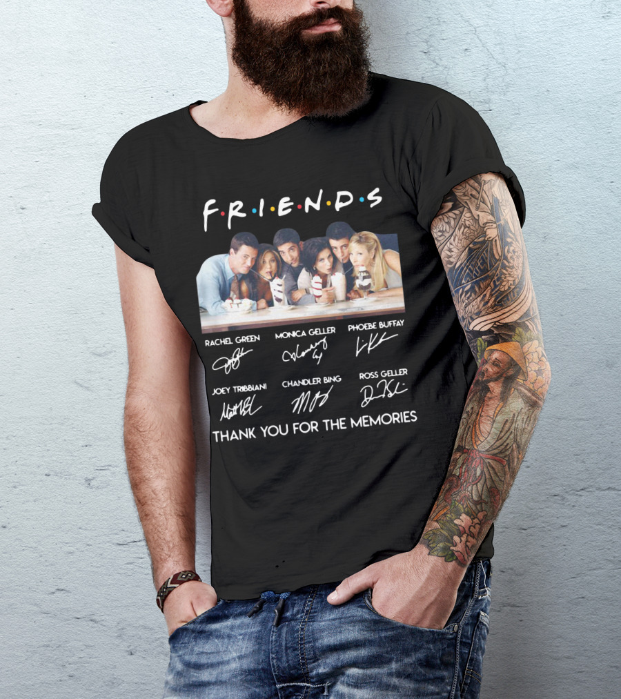 Friends TV Show Cast Signatures Thank You For The Memories T-Shirt