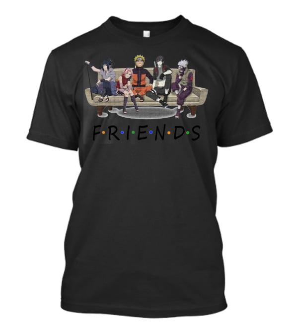 Naruto Characters Sitting On Friends Couch T-Shirt