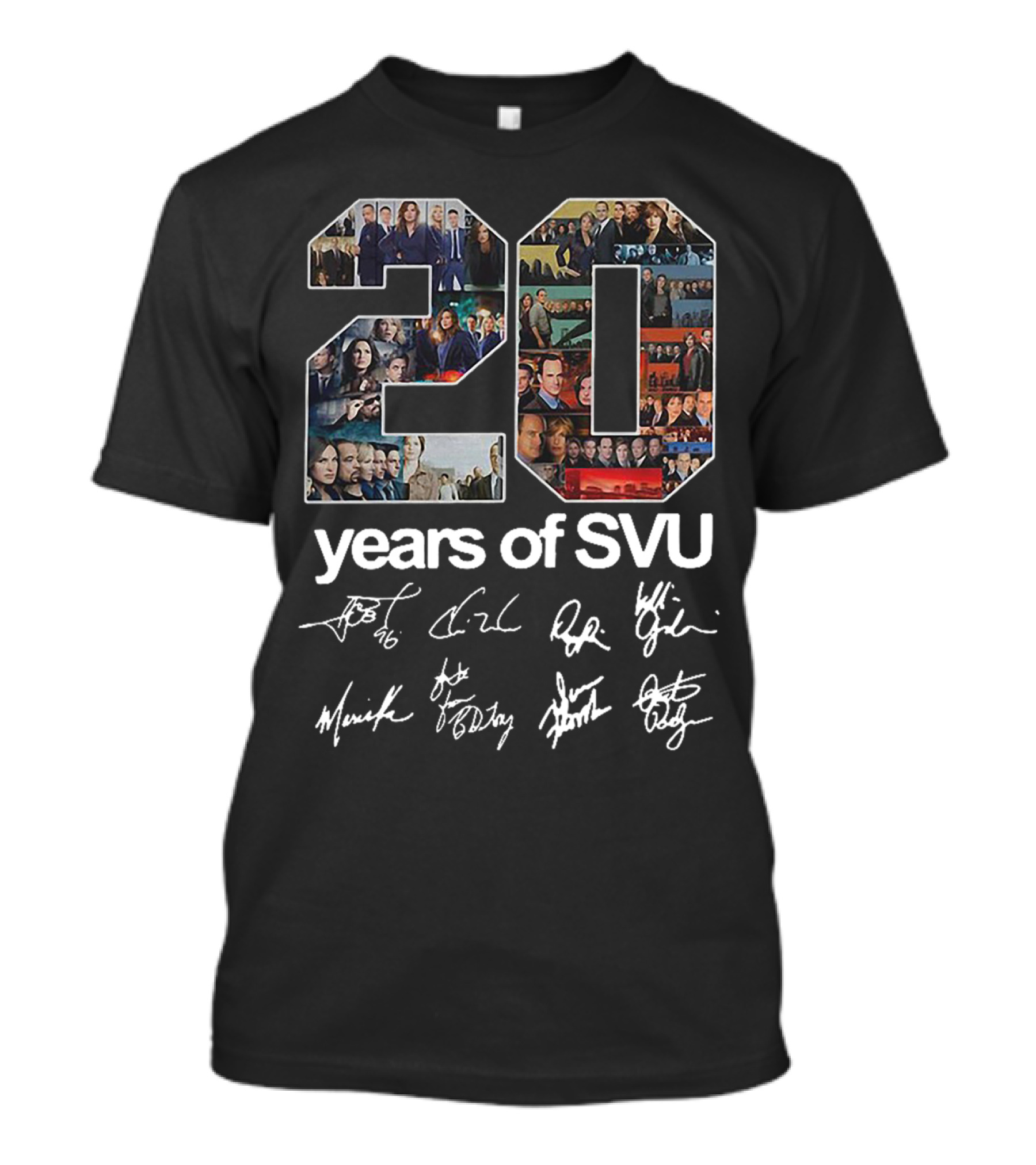 20 Years Of SVU Celebrating Law And Order Milestone Anniversary With Cast Signatures T-Shirt