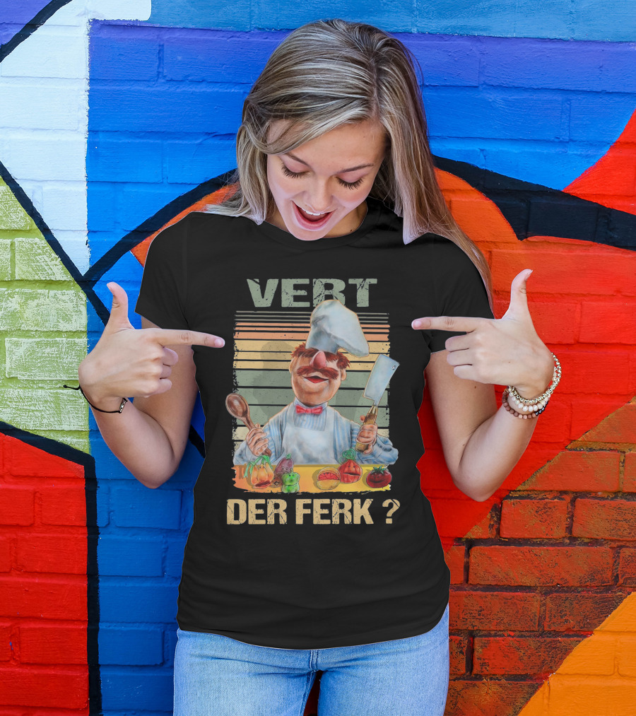 Swedish Chef Vert Der Ferk Vintage Retro Cooking Humor T-Shirt