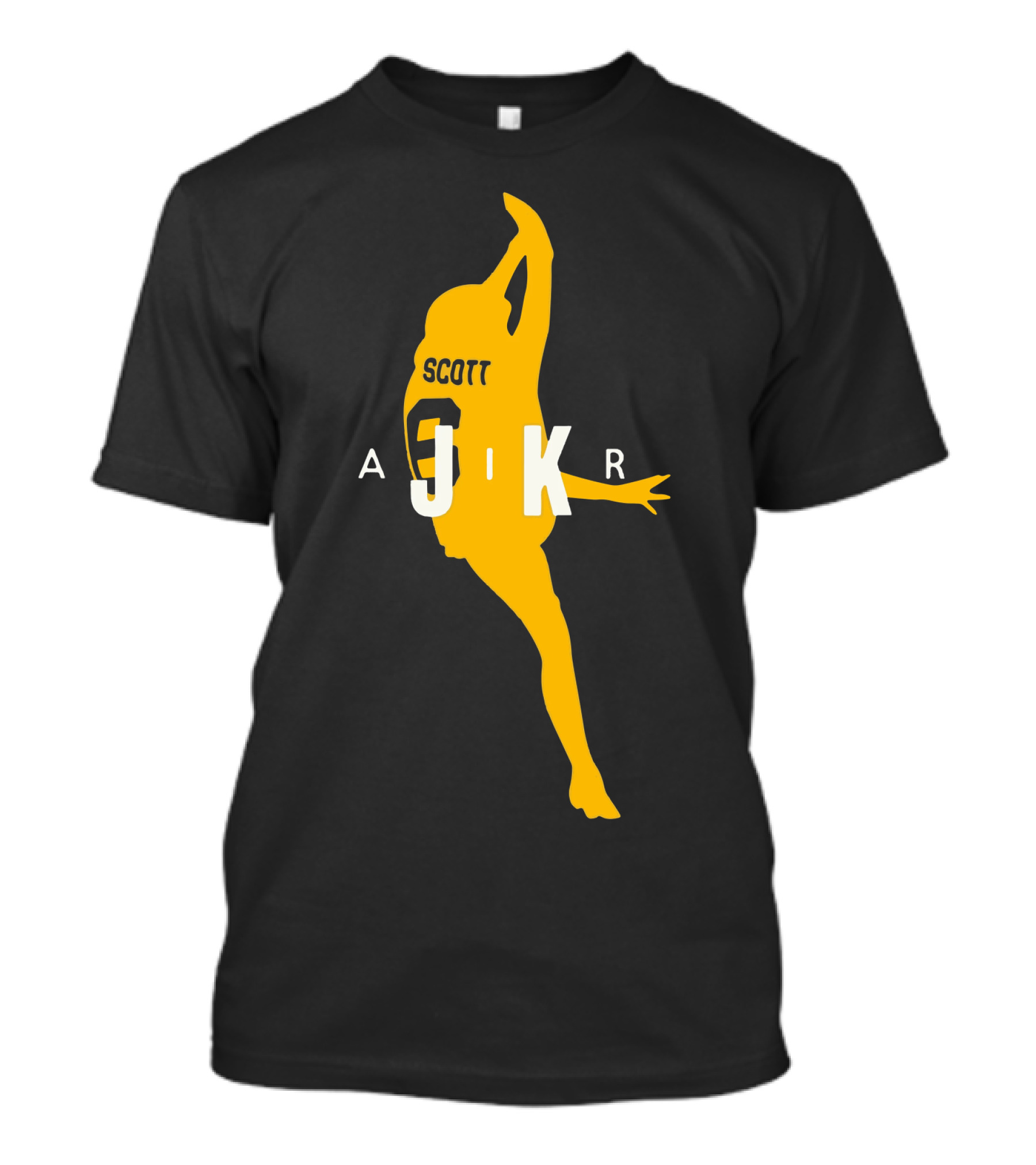 Jk Scott Air Silhouette Football Jersey Graphic Design With Iconic Jumping Pose T-Shirt