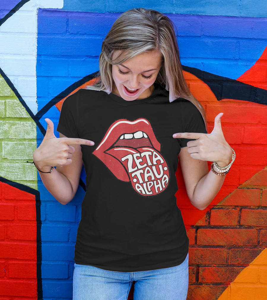 Zeta Tau Alpha Tongue Logo Pop T-Shirt