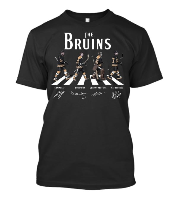 The Bruins Cam Neely Bobby Orr Gerry Cheevers Ray Bourque Walking Road Abbey парящийအစင်း T-Shirt
