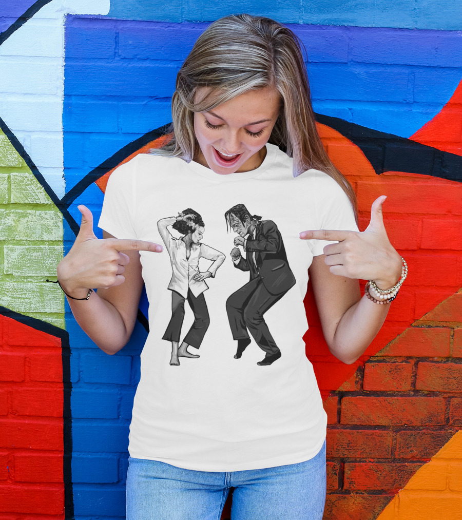 Pulp Fiction Frankenstein Dance Scene Mashup T-Shirt