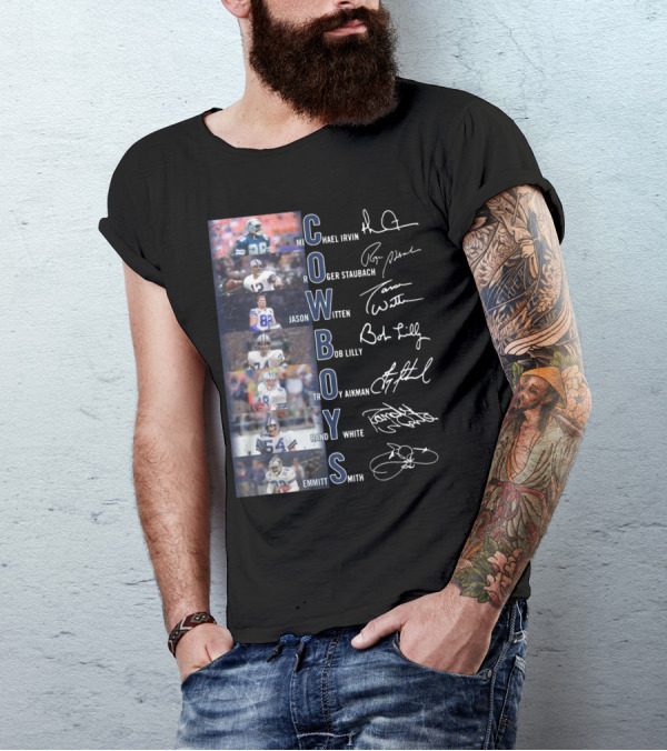 Cowboys Michael Irvin Roger Staubach Jason Witten Troy Aikman Randy White Emmitt Smith Bob Lilly T-Shirt