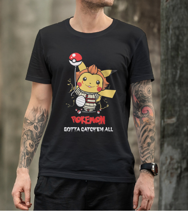 Pokemon Pikachu Pennywise Gotta Catch'em All T-Shirt