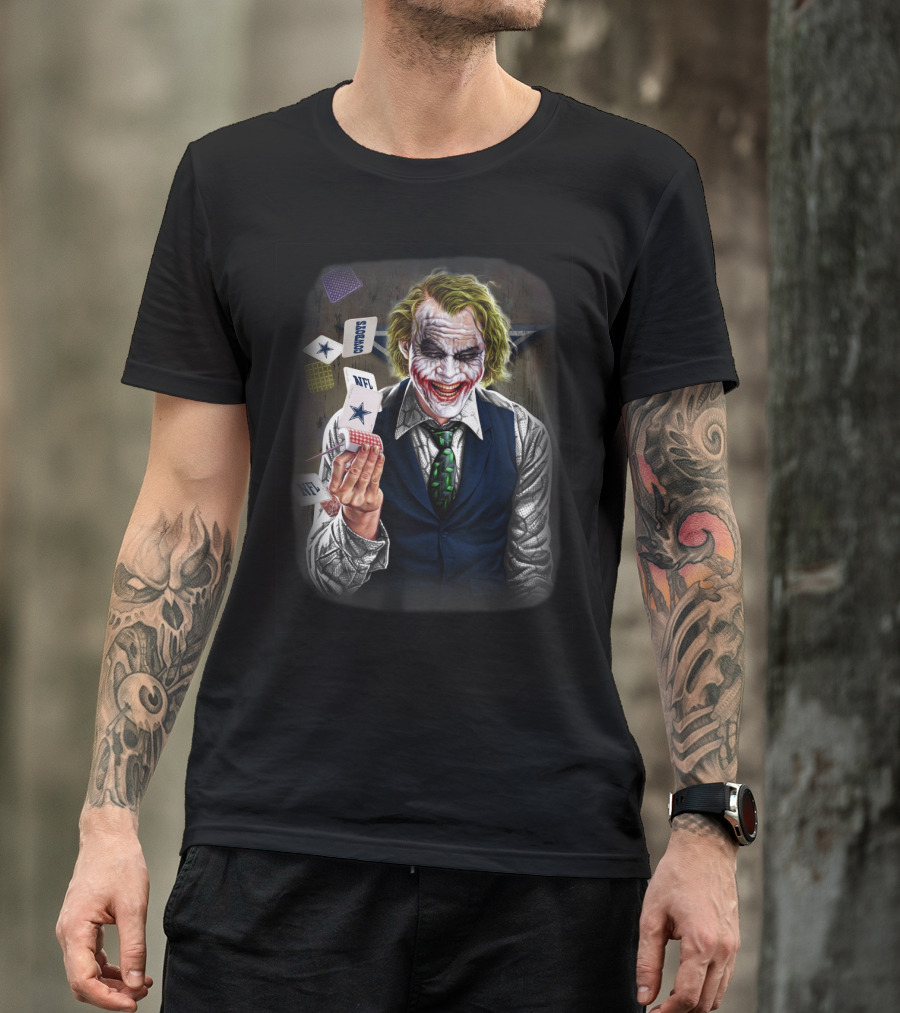 Dallas Cowboys Joker Nfl Playing Cards T-Shirt