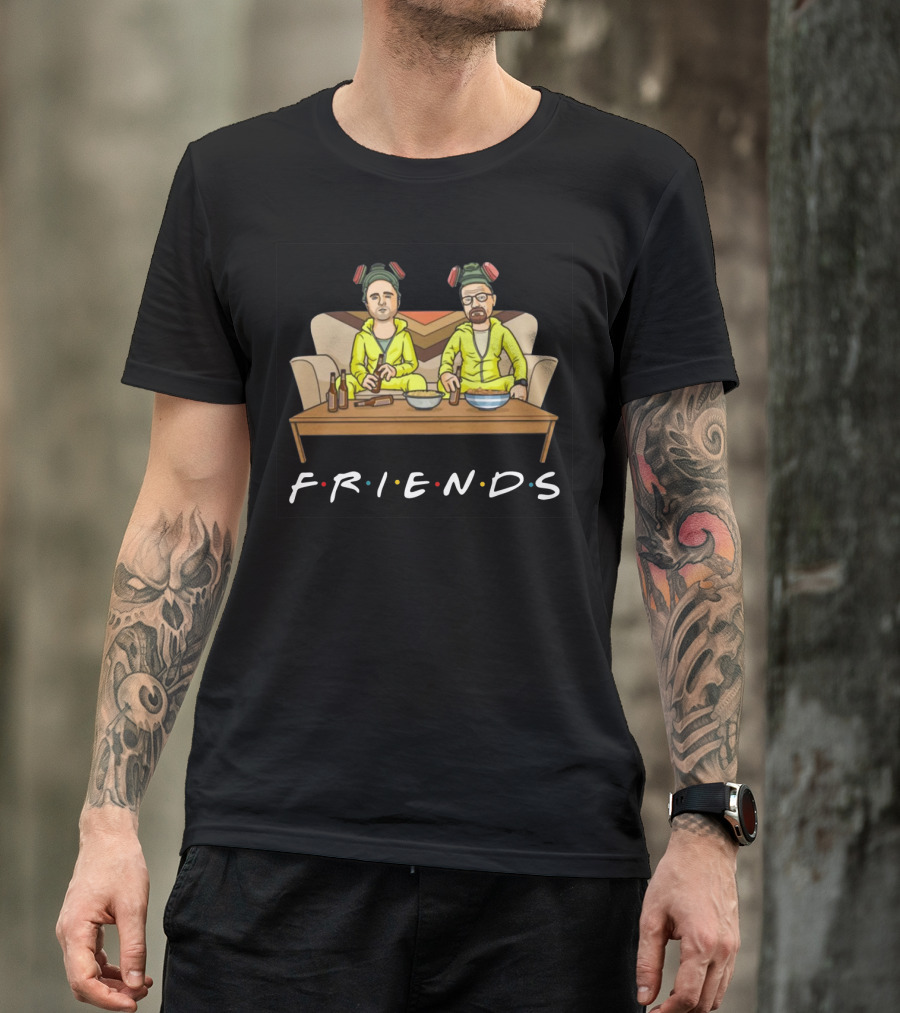 Breaking Bad Walter And Jesse In Yellow Suits FRIENDS Couch Scene T-Shirt