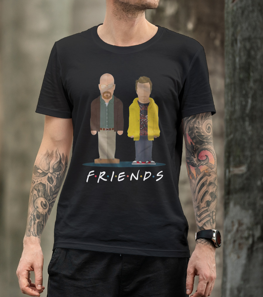 Breaking Bad Walter Jesse Cartoon Friends T-Shirt