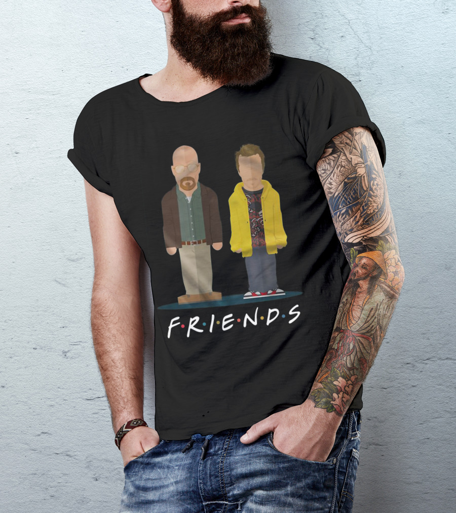 Breaking Bad Walter Jesse Cartoon Friends T-Shirt