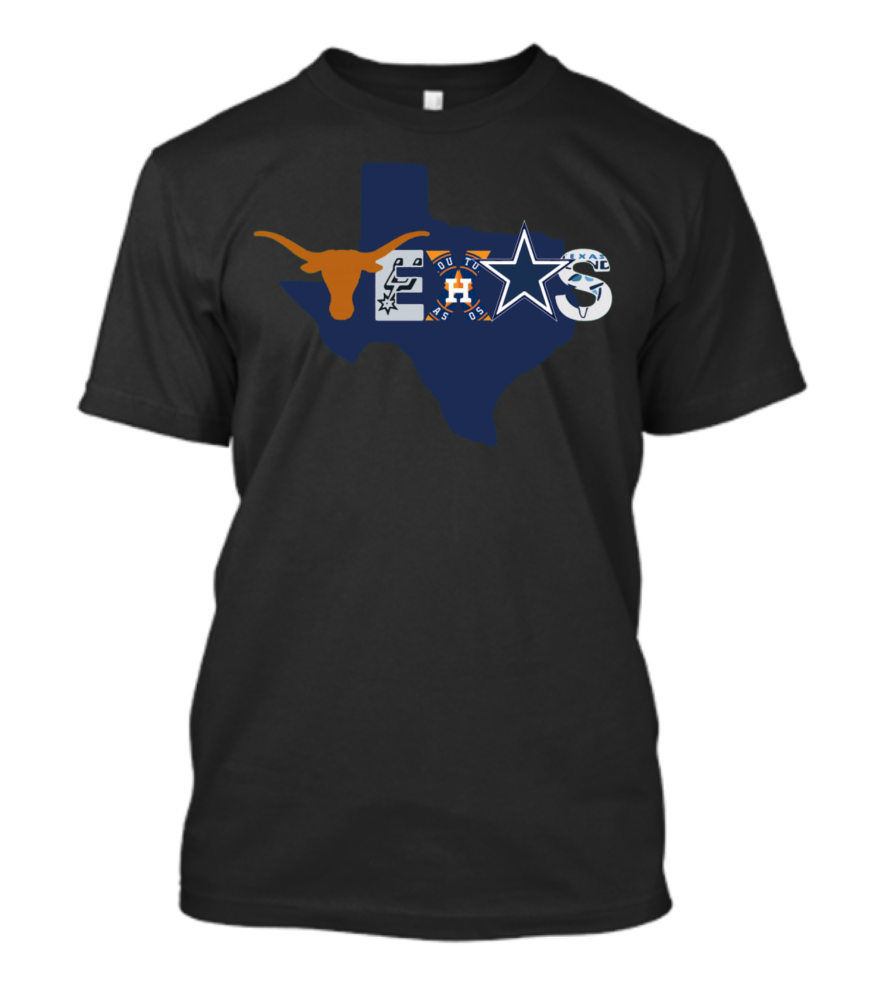 Texas Longhorns Houston Astros Dallas Cowboys Spurs Icons T-Shirt