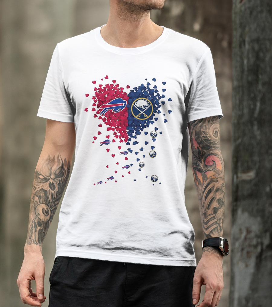 Buffalo Bills And Sabres Heart T-Shirt