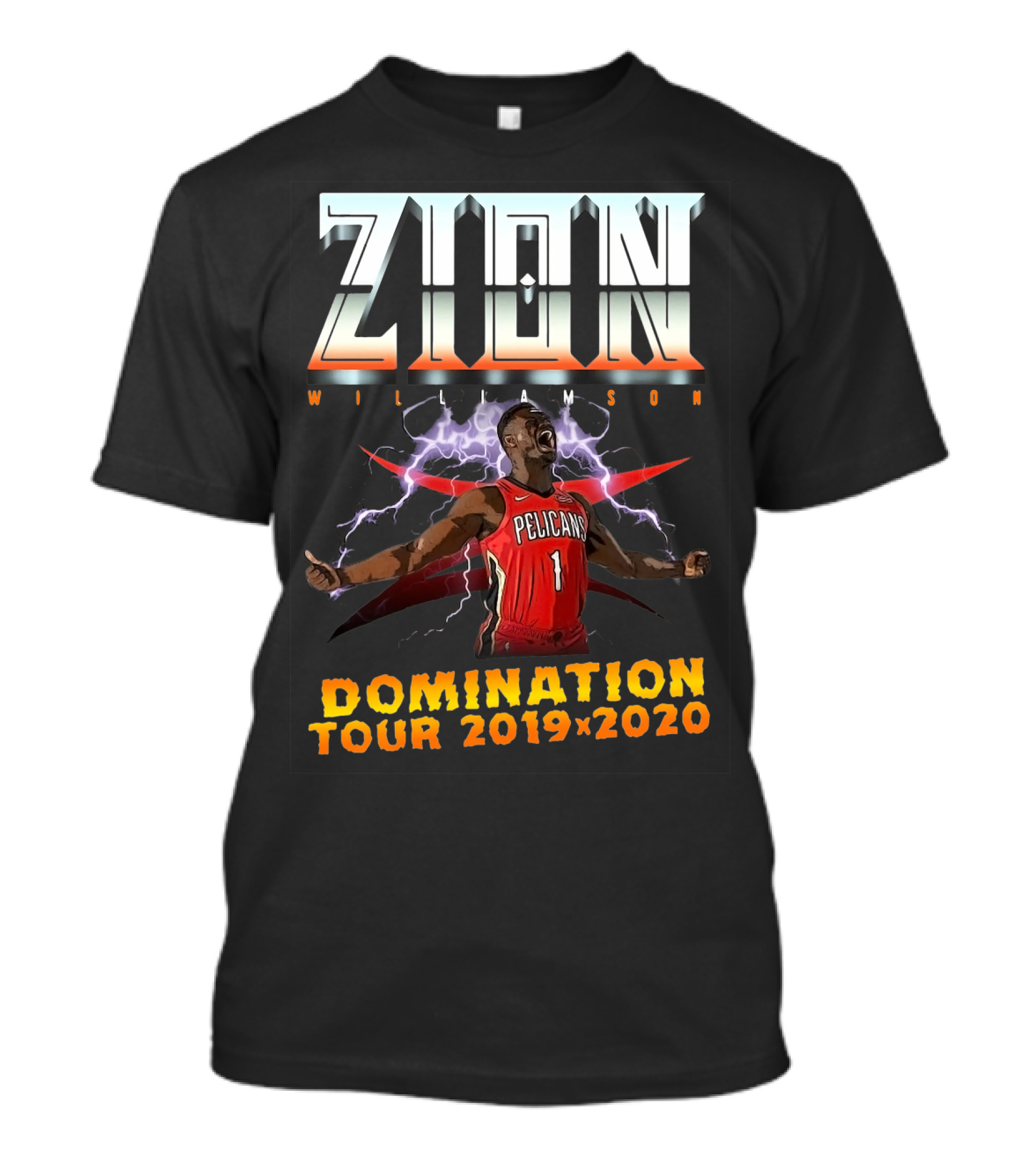 Zion Williamson Domination Tour 2019x2020 Pelicans T-Shirt