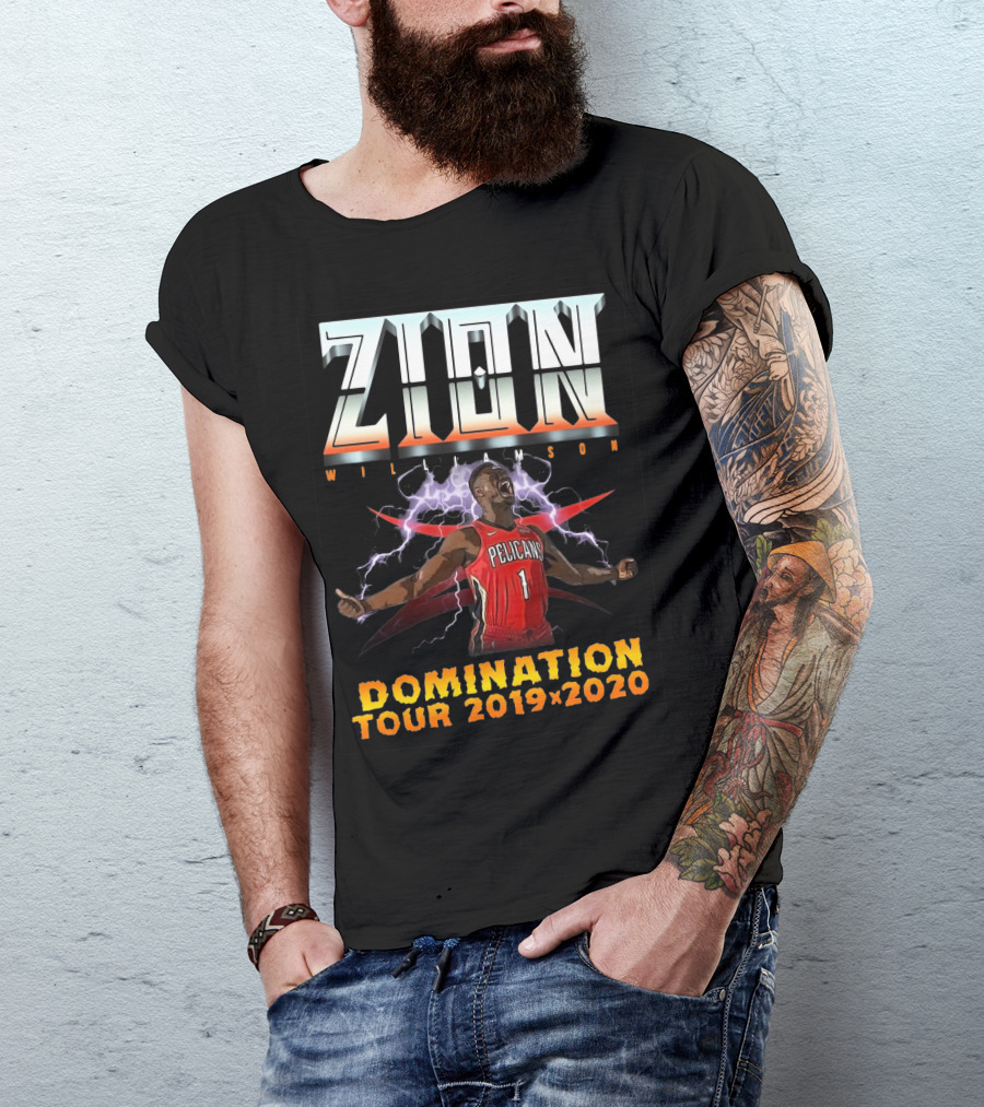 Zion Williamson Domination Tour 2019x2020 Pelicans T-Shirt