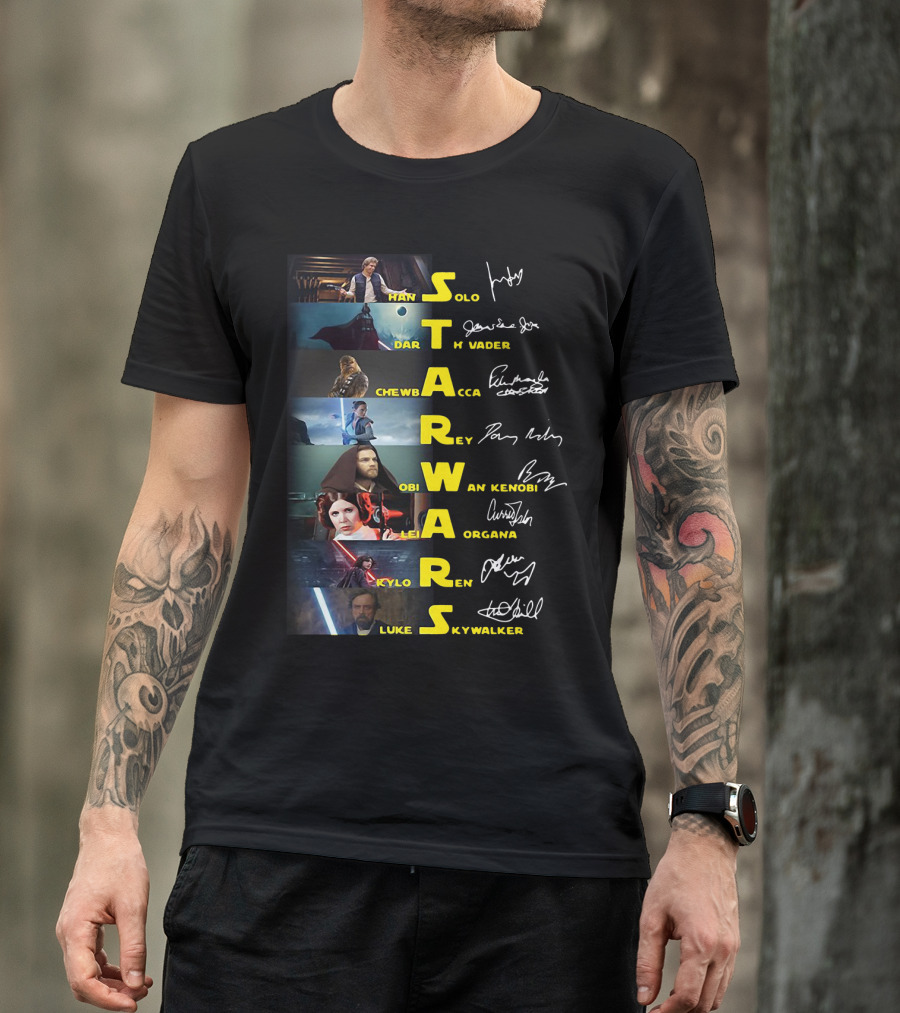 Star Wars Han Solo Darth Vader Chewbacca Obi-Wan Kenobi Leia Organa Kylo Ren Luke Skywalker T-Shirt