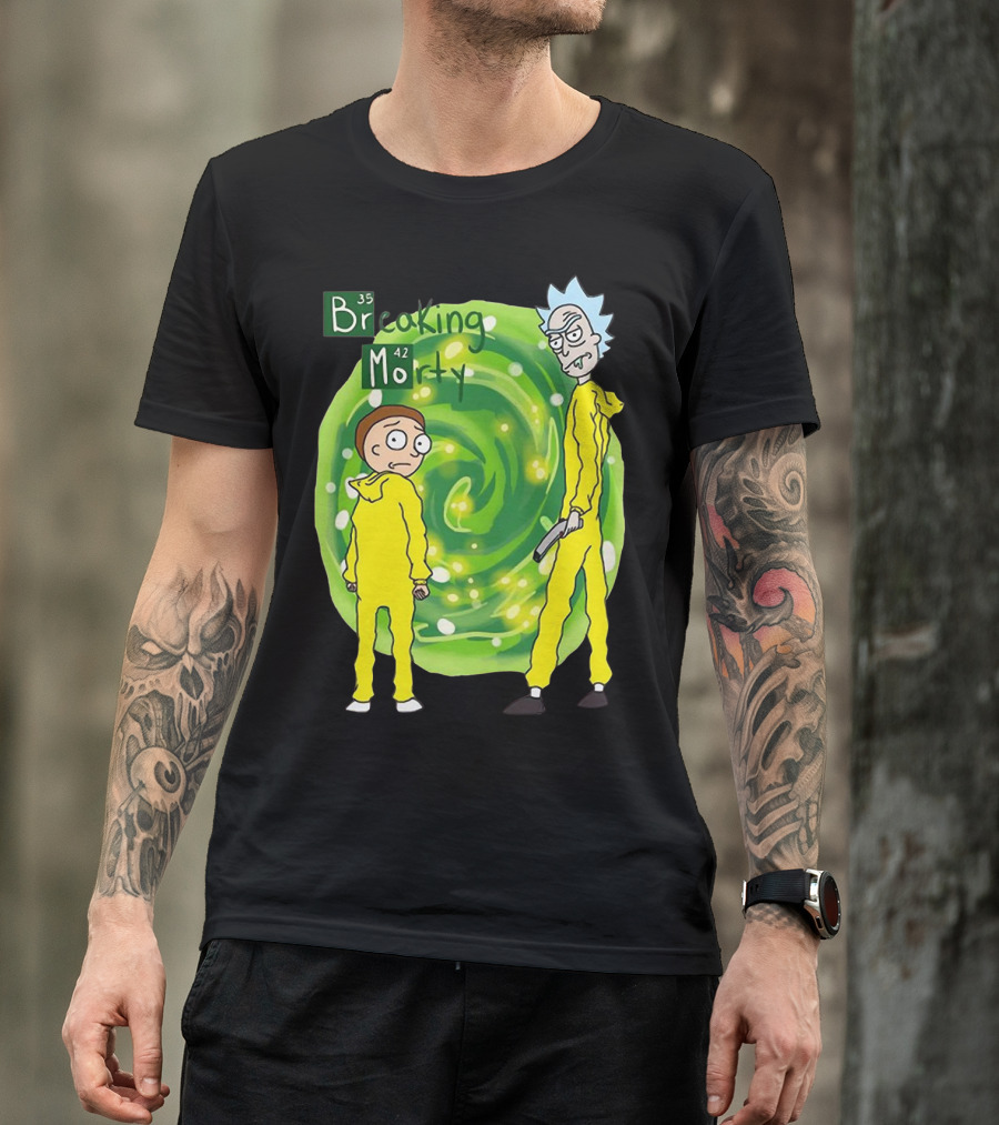 Breaking Morty Rick And Morty Meets Breaking Bad Fusion T-Shirt