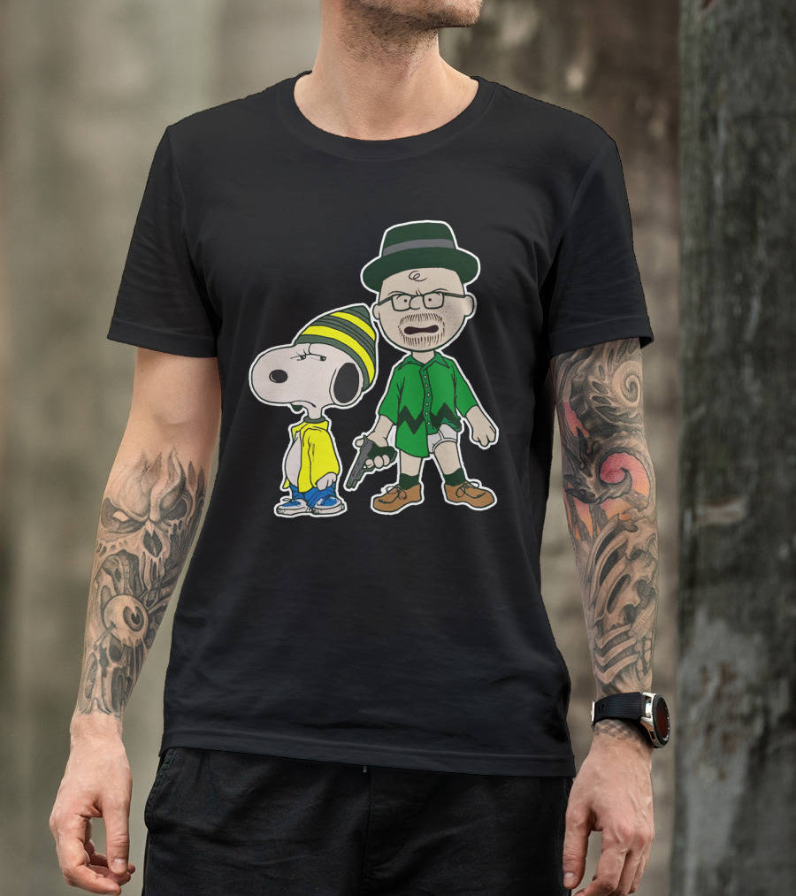 Snoopy And Charlie Brown Breaking Bad Walter And Jesse Mashup T-Shirt