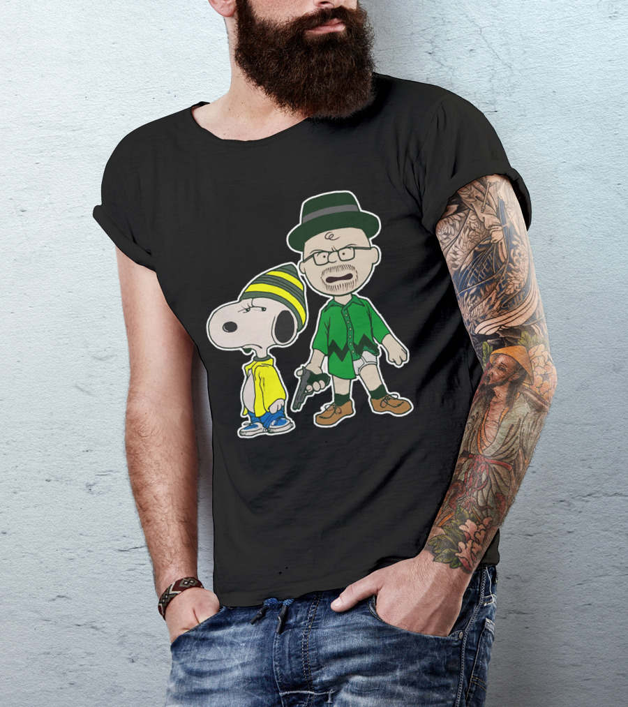 Snoopy And Charlie Brown Breaking Bad Walter And Jesse Mashup T-Shirt