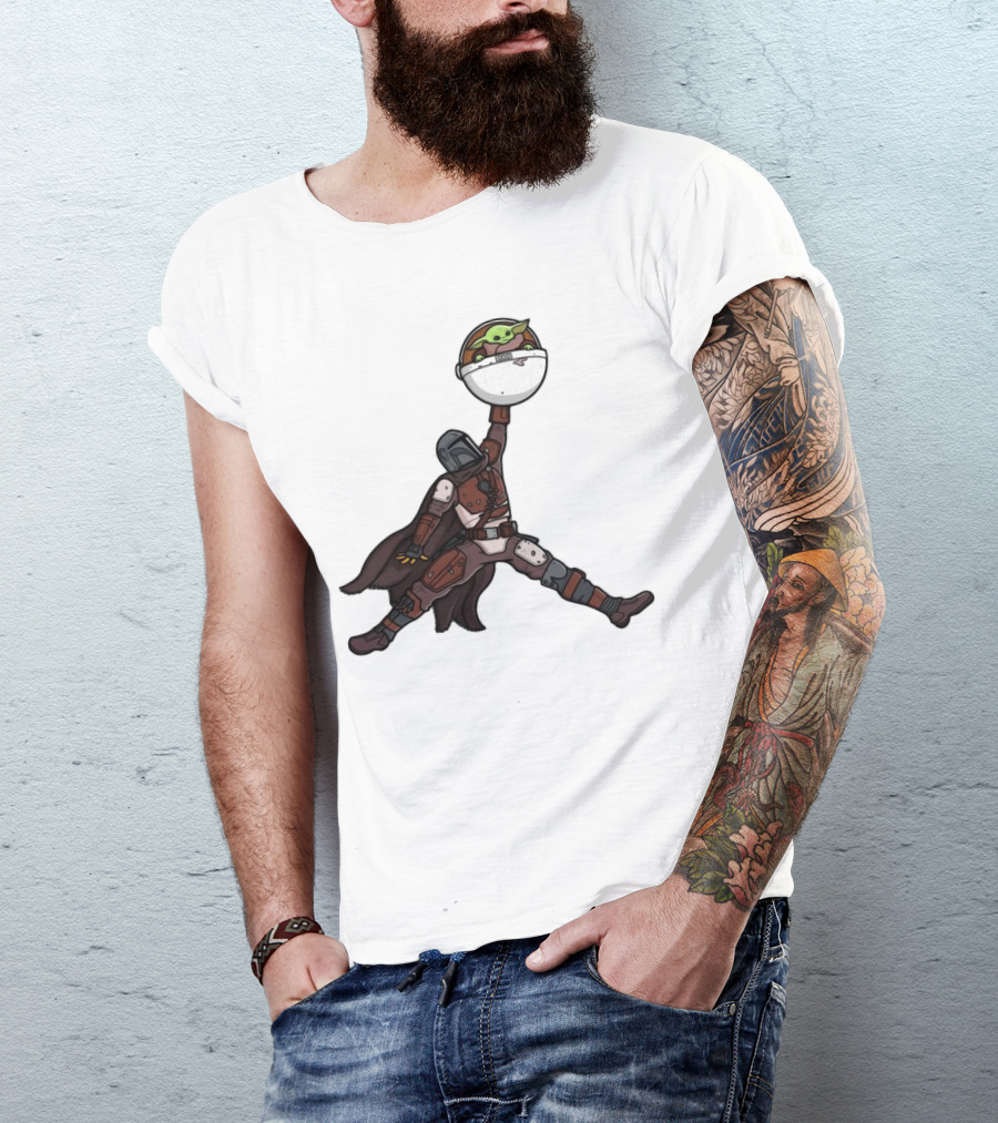 Boba Fett Baby Yoda Air Jordan T-Shirt