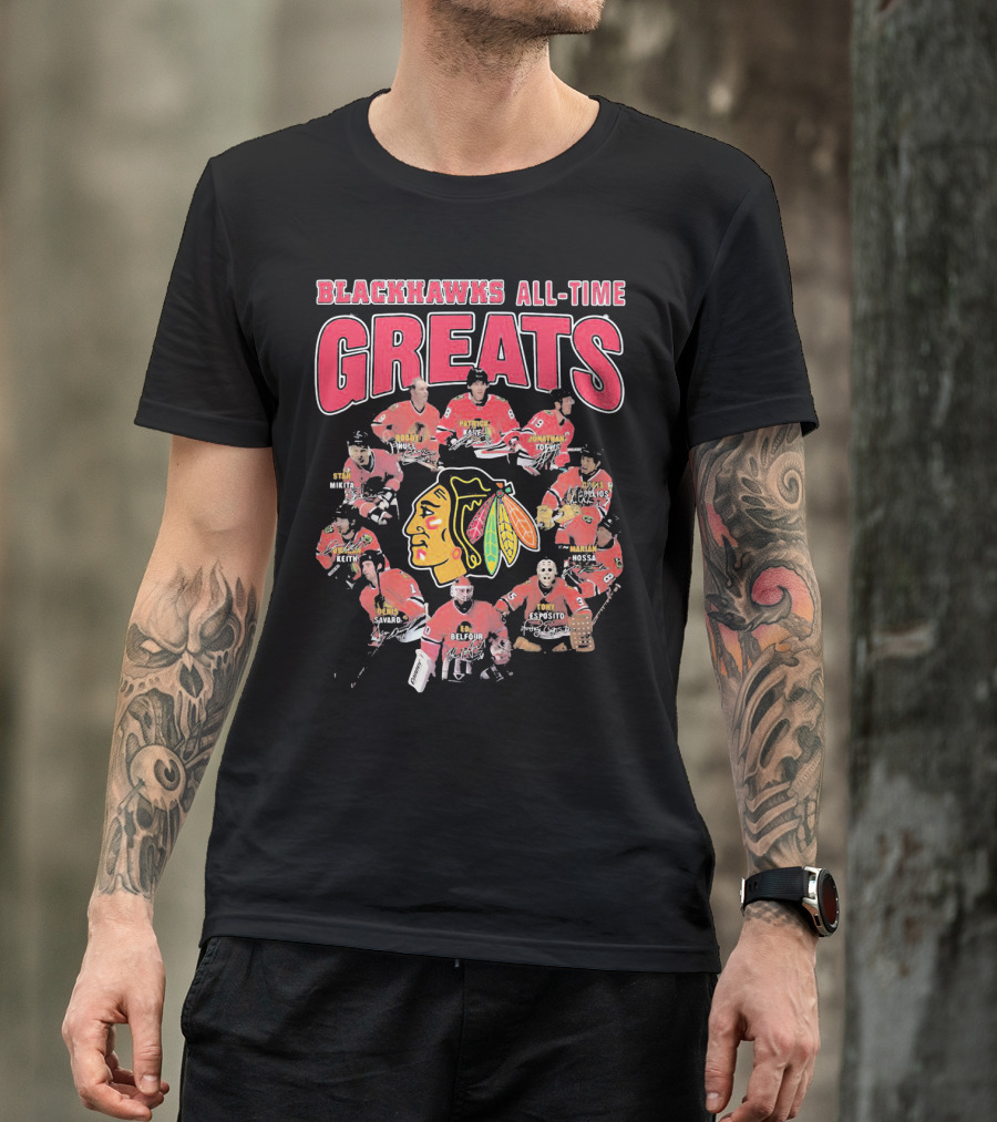 Blackhawks All-Time Greats Legends Hockey Team T-Shirt