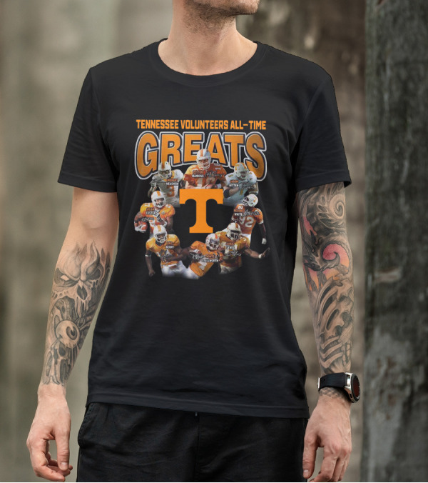 TENNESSEE VOLUNTEERS ALL-TIME GREATS PEYTON MANNING JASON WITTEN REGGIE WHITE ARIAN FOSTER ERIC BERRY ROBERT MEACHEM DONTE STALLWORTH JAMAL LEWIS T-Shirt