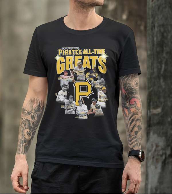 Pittsburgh Pirates All-Time Greats Roberto Clemente Honus Wagner Willie Stargell T-Shirt
