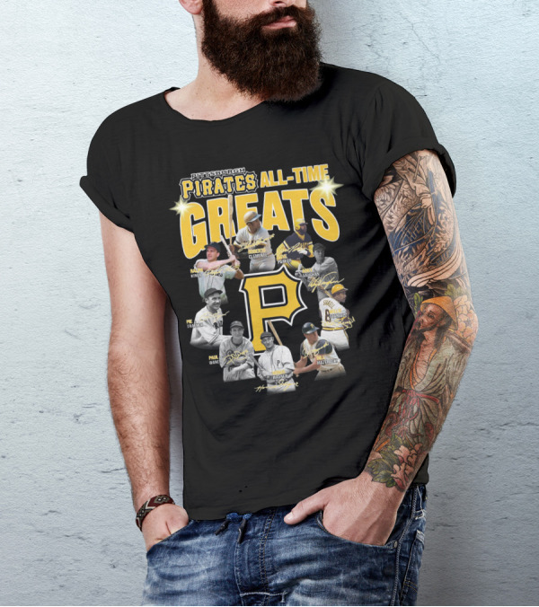 Pittsburgh Pirates All-Time Greats Roberto Clemente Honus Wagner Willie Stargell T-Shirt