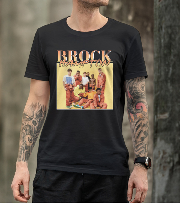 BROCKHAMPTON Band Music Group Portrait Orange Outfits T-Shirt