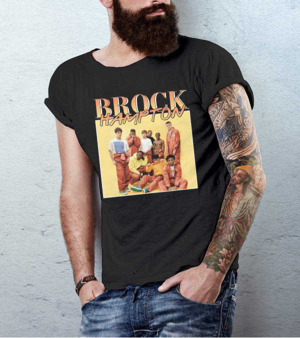 BROCKHAMPTON Band Music Group Portrait Orange Outfits T-Shirt
