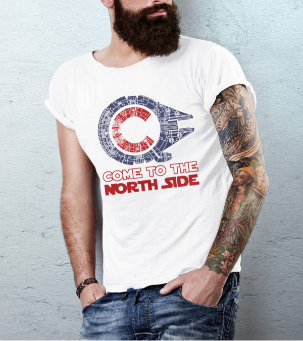 Chicago Cubs Millennium Falcon Come To The North Side T-Shirt
