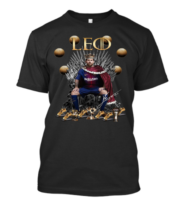 LEO MESSI THRONE SIX GOLDEN BALLS T-Shirt
