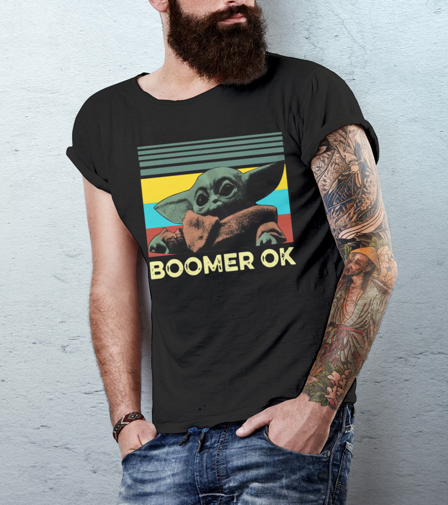 BOOMER OK RETRO BABY YODA T-Shirt