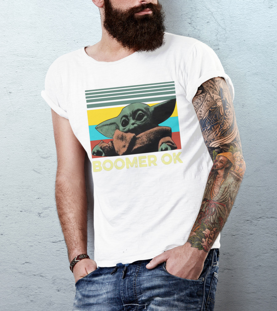 BOOMER OK RETRO BABY YODA T-Shirt