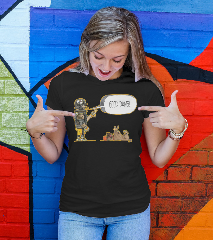Pittsburgh Steelers Good Dawg Football Helmet Player T-Shirt