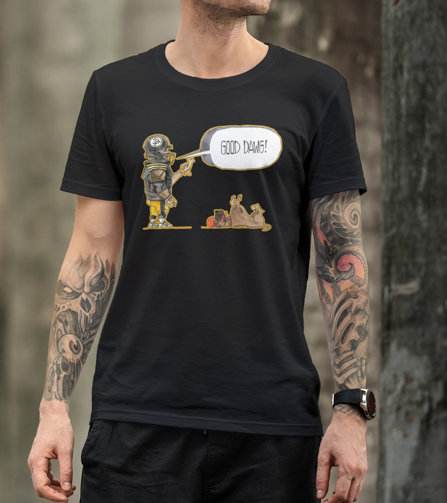 Pittsburgh Steelers Good Dawg Football Helmet Player T-Shirt