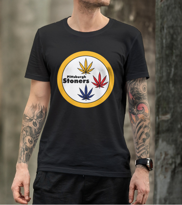 Pittsburgh Stoners Weed Leaves Steelers Colors T-Shirt