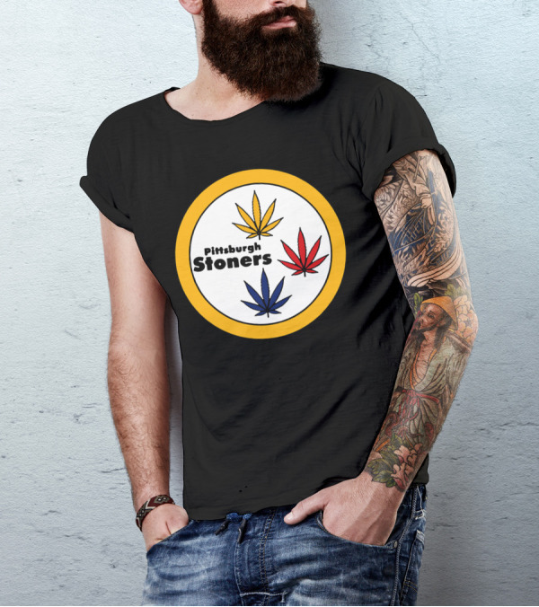 Pittsburgh Stoners Weed Leaves Steelers Colors T-Shirt