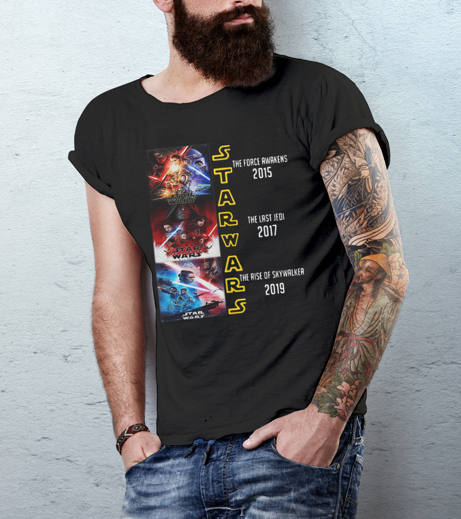 Star Wars The Force Awakens The Last Jedi The Rise Of Skywalker 2015 2017 2019 T-Shirt