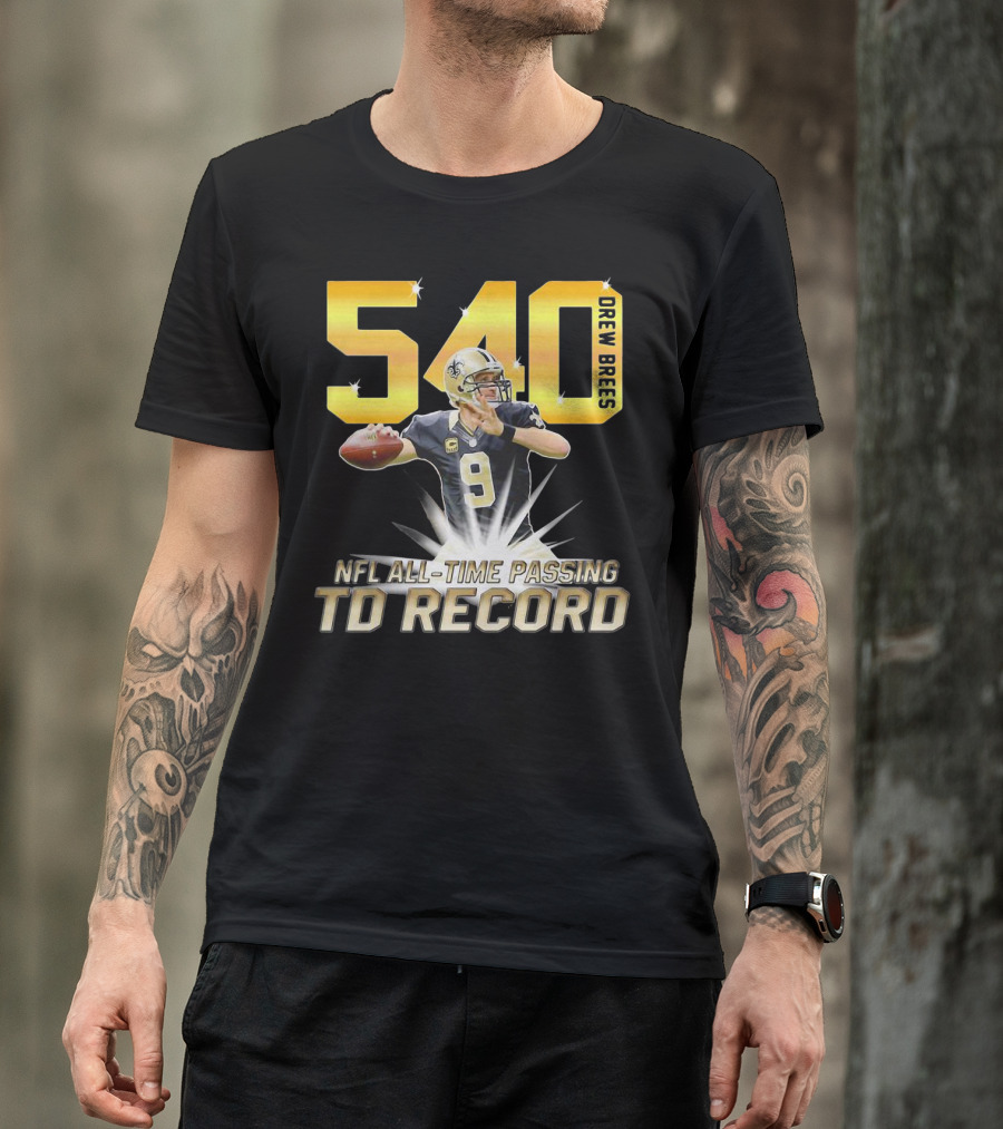 Drew Brees Nfl All-Time Passing Td Record T-Shirt