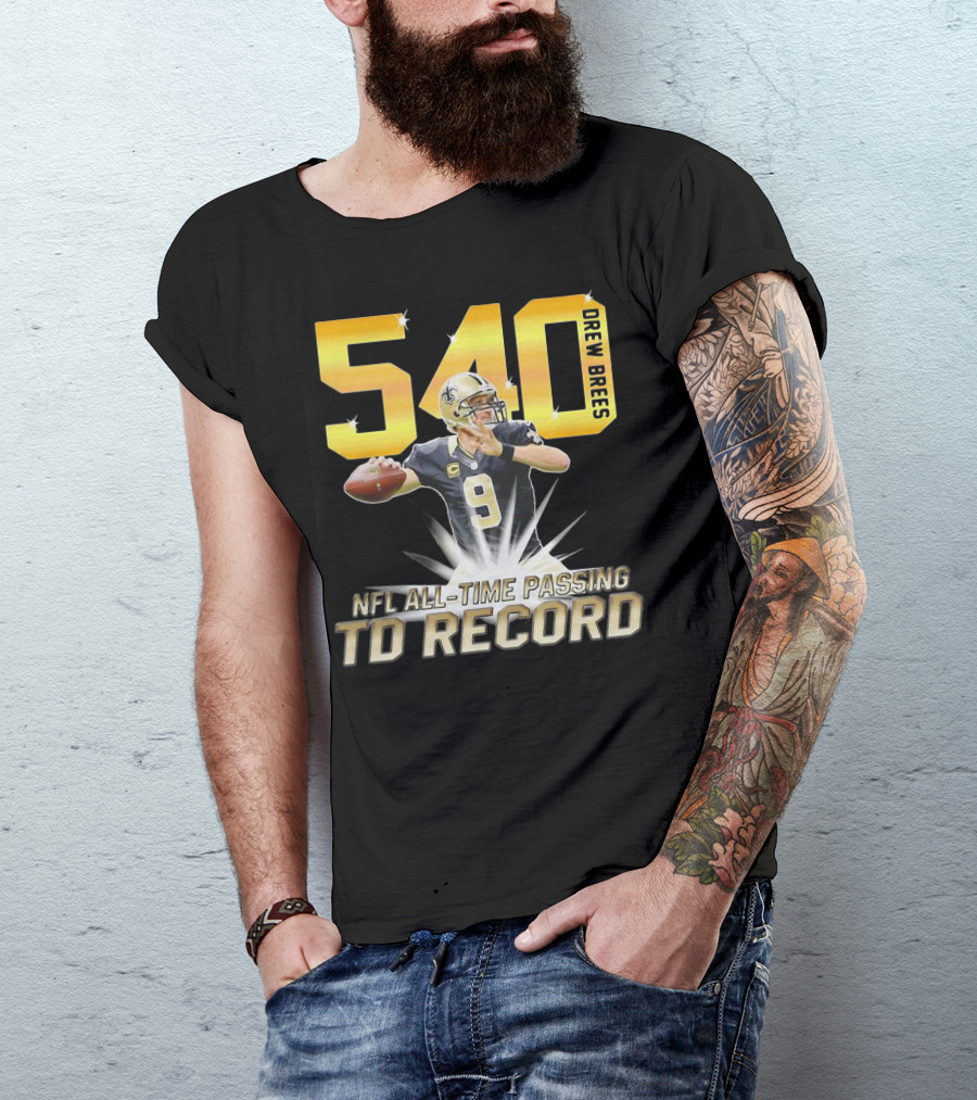 Drew Brees Nfl All-Time Passing Td Record T-Shirt