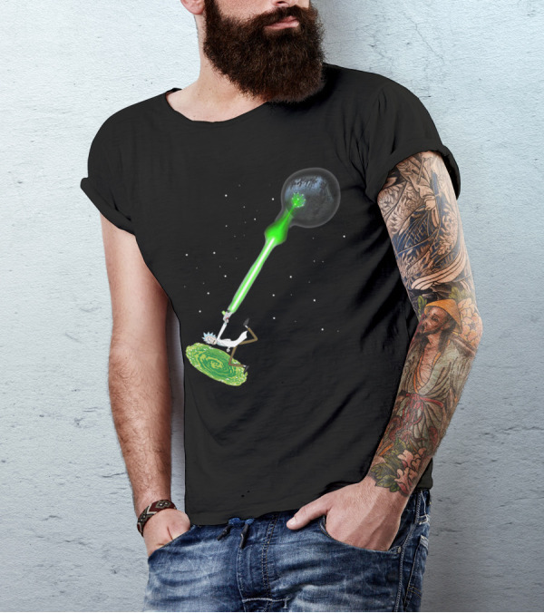 RICK SANCHEZ KAMEHAMEHA DEATH STAR T-Shirt