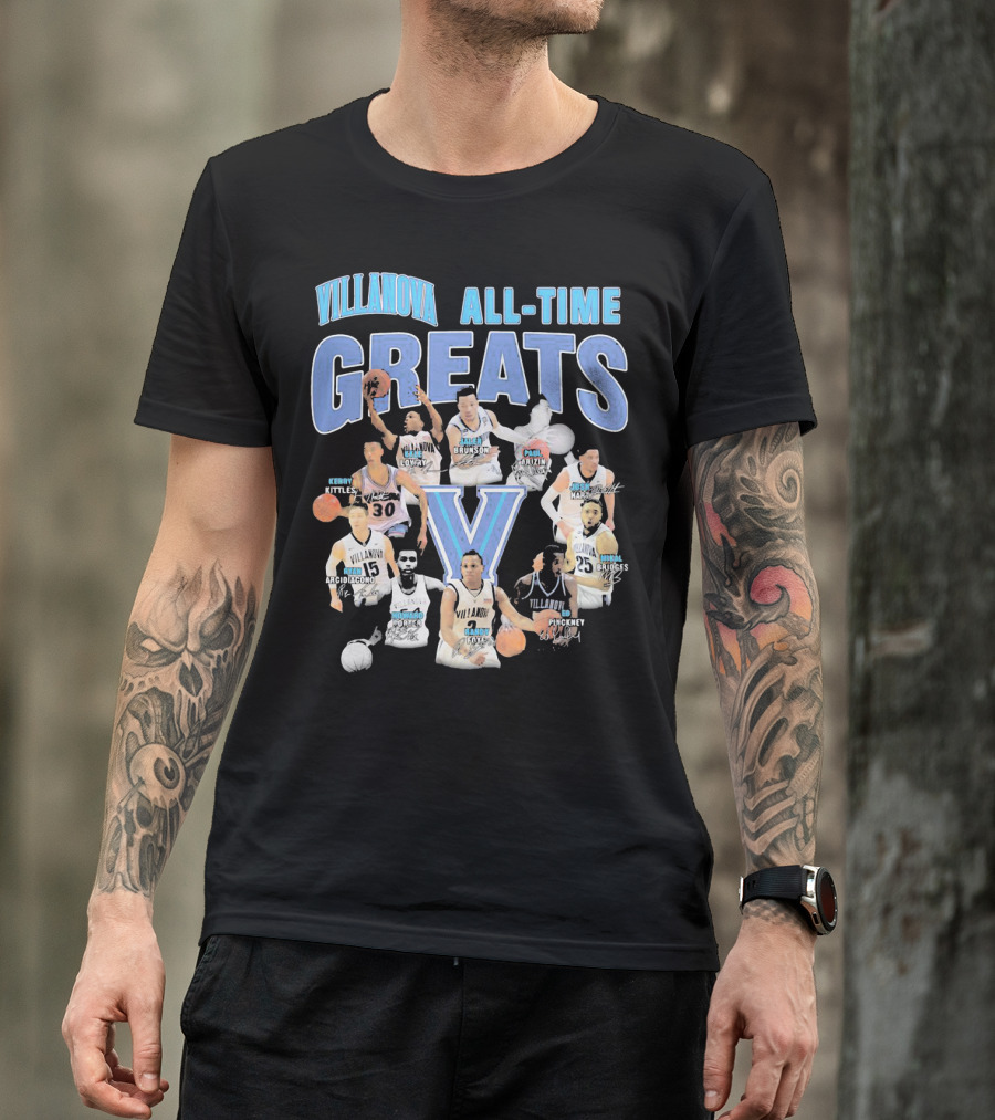 Villanova Wildcats All-Time Greats Basketball Legends T-Shirt