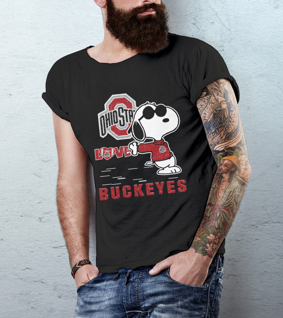 Ohio State Buckeyes Love Snoopy Sports T-Shirt