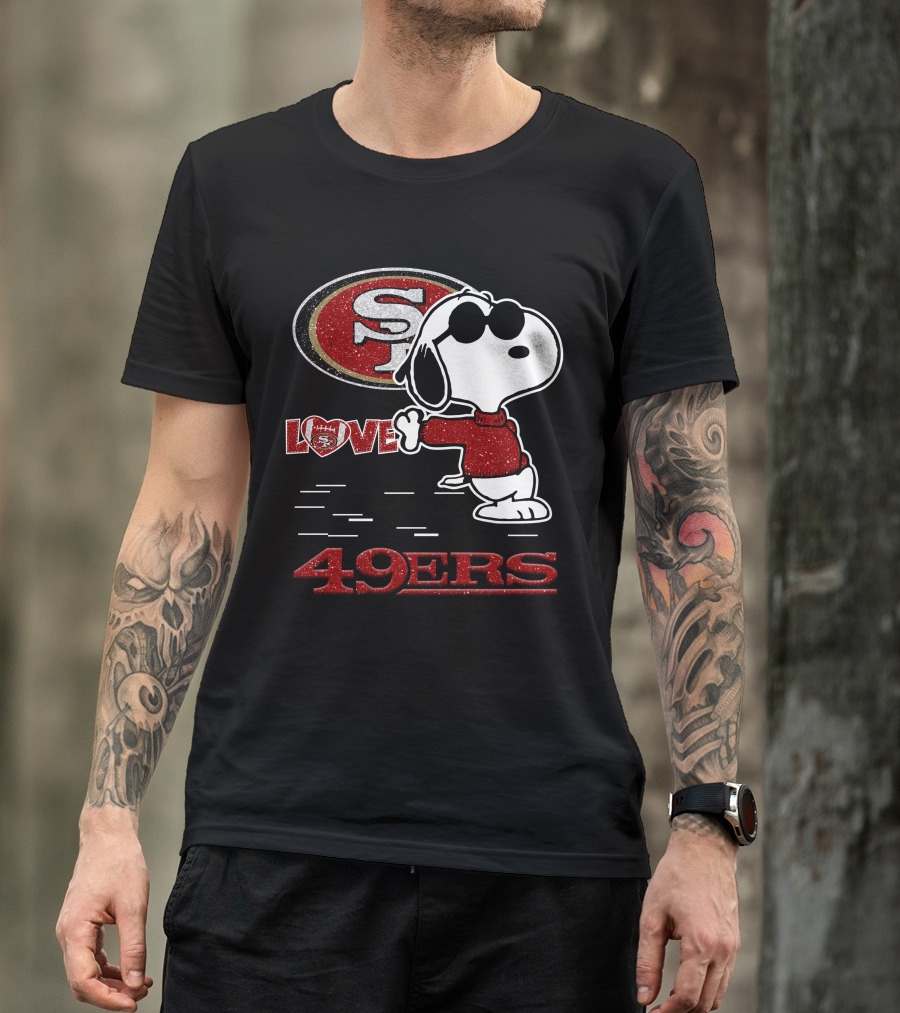 Snoopy Love San Francisco 49ers Fans Nfl Football 131 T-Shirt