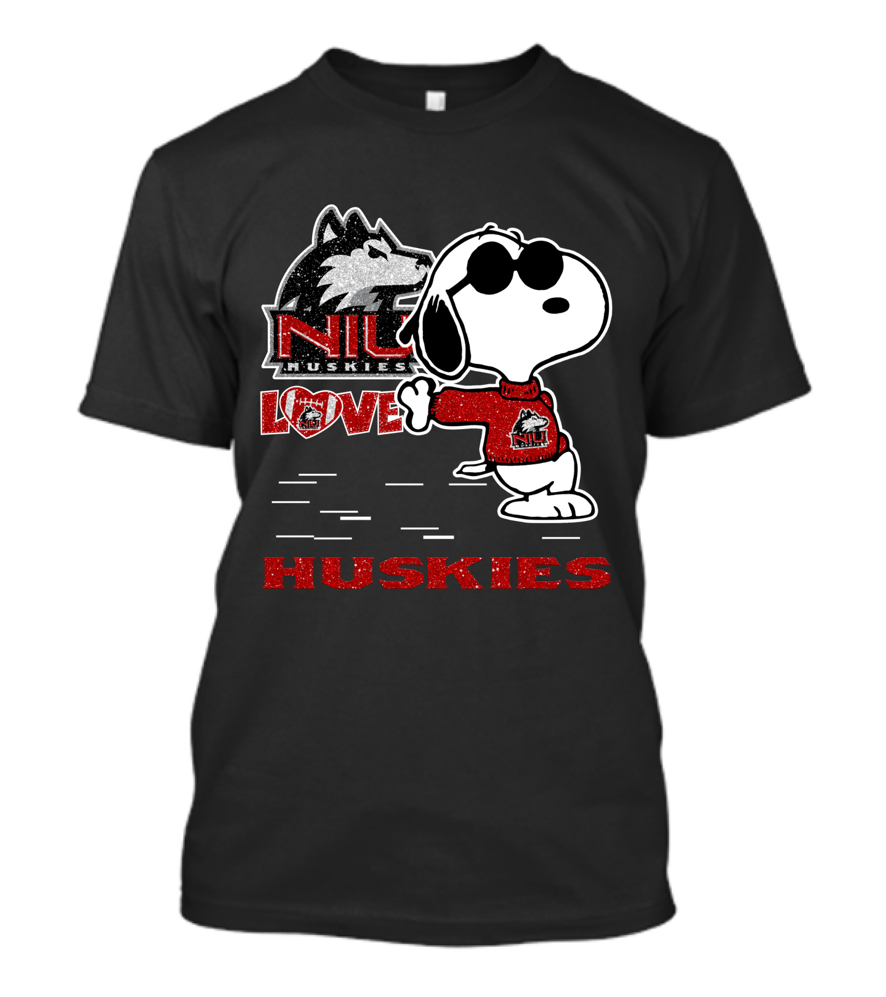 Snoopy NIU Huskies Love Huskies T-Shirt