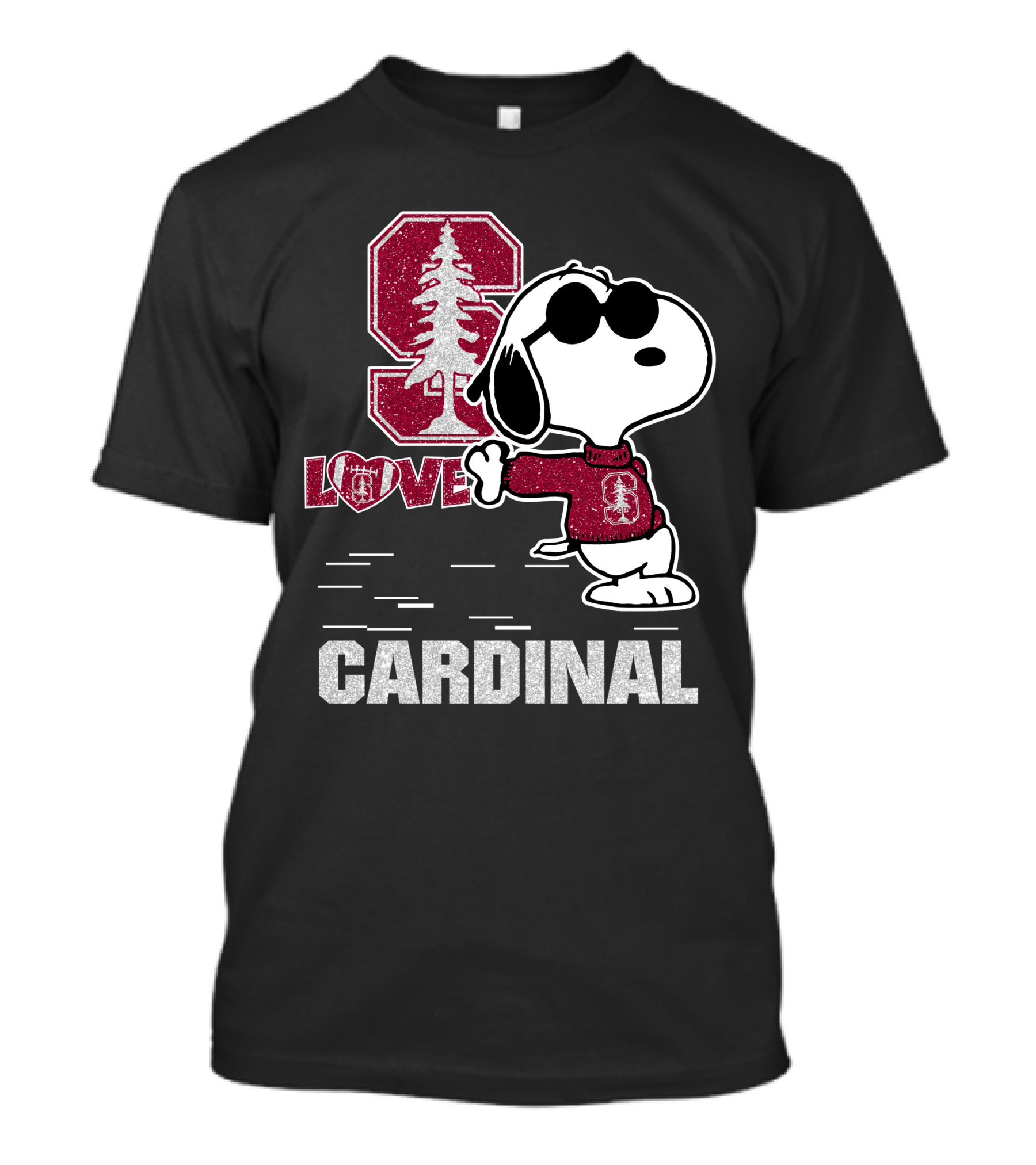 Snoopy Stanford Cardinal Love T-Shirt