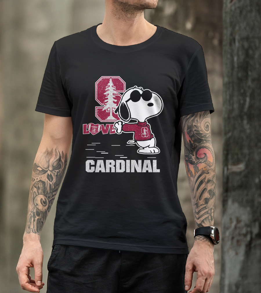 Snoopy Stanford Cardinal Love T-Shirt