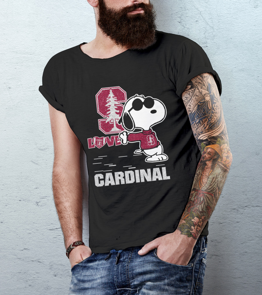 Snoopy Stanford Cardinal Love T-Shirt