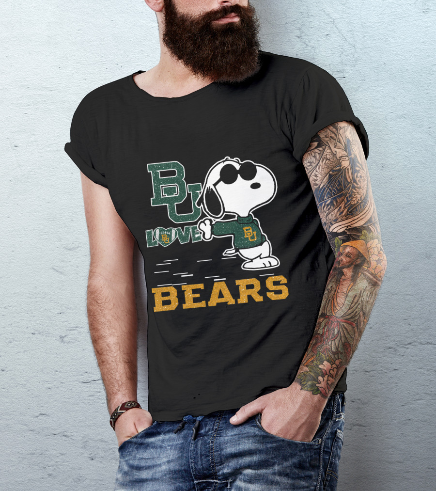 BU Love Snoopy Baylor Bears T-Shirt