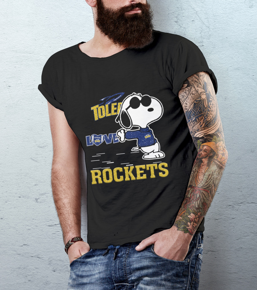 Snoopy Love Toledo Rockets T-Shirt